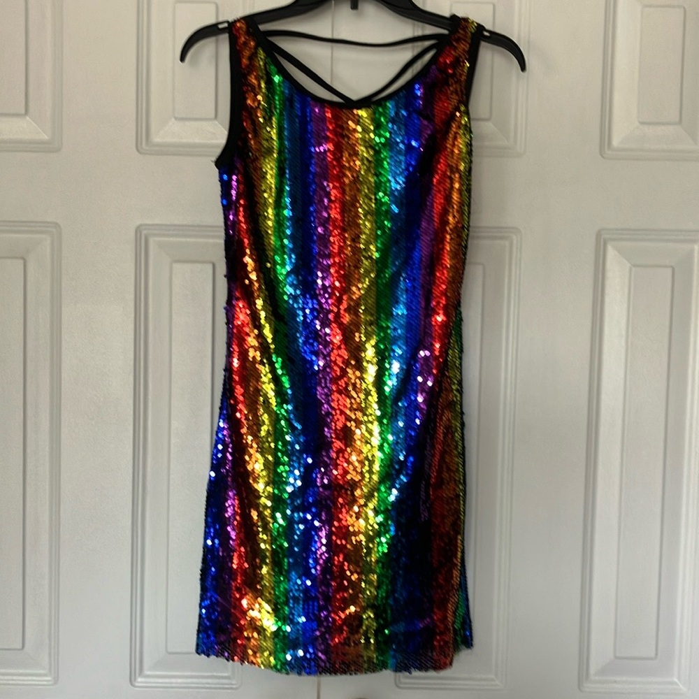 RAINBOW🌈 PRIDE
SEQUIN DRESS 
A WISH COME TRUE Juniors/ TEEN “Boogie Shoes”